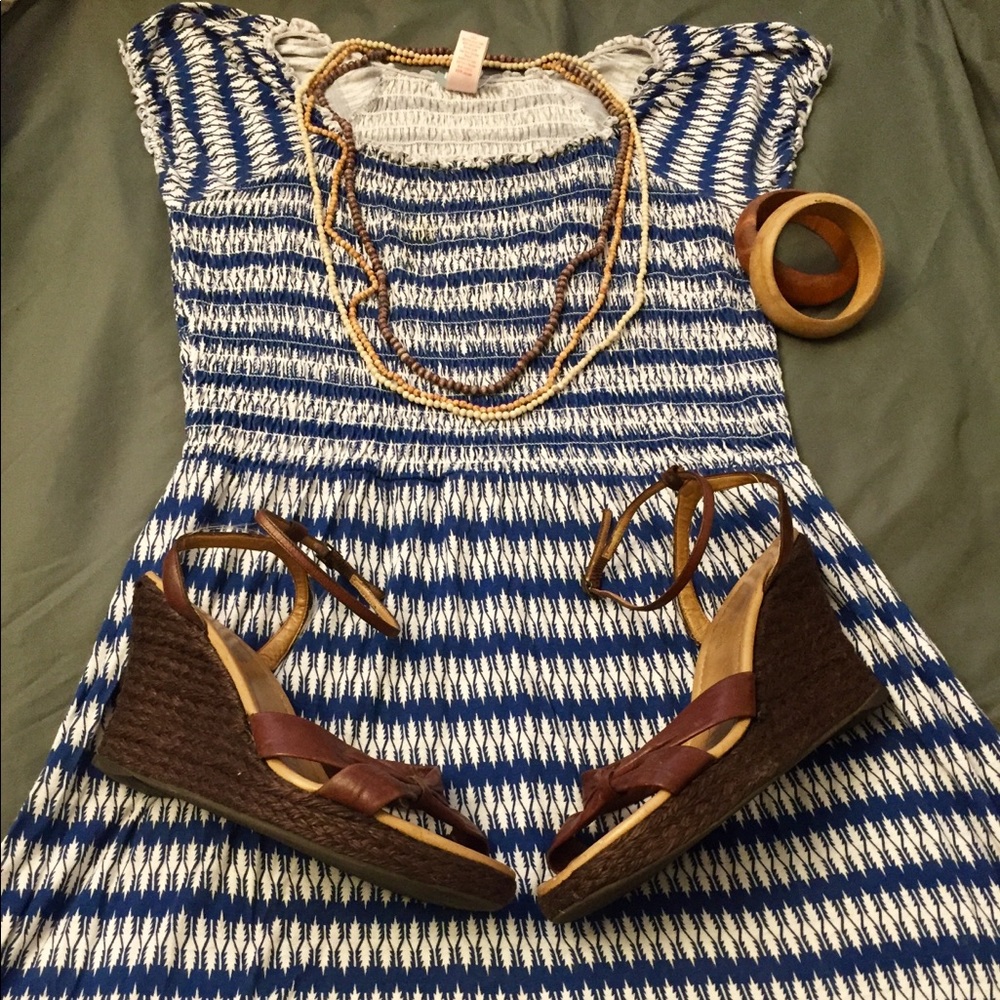 Medium Women Down East Blue Maxi Dress